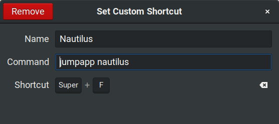 Nautilus shortcut